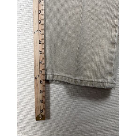 Vtg L.L. Bean Men’s 34x32 Double L Natural Fit Jeans Union Made USA Beige Work - Picture 8 of 13